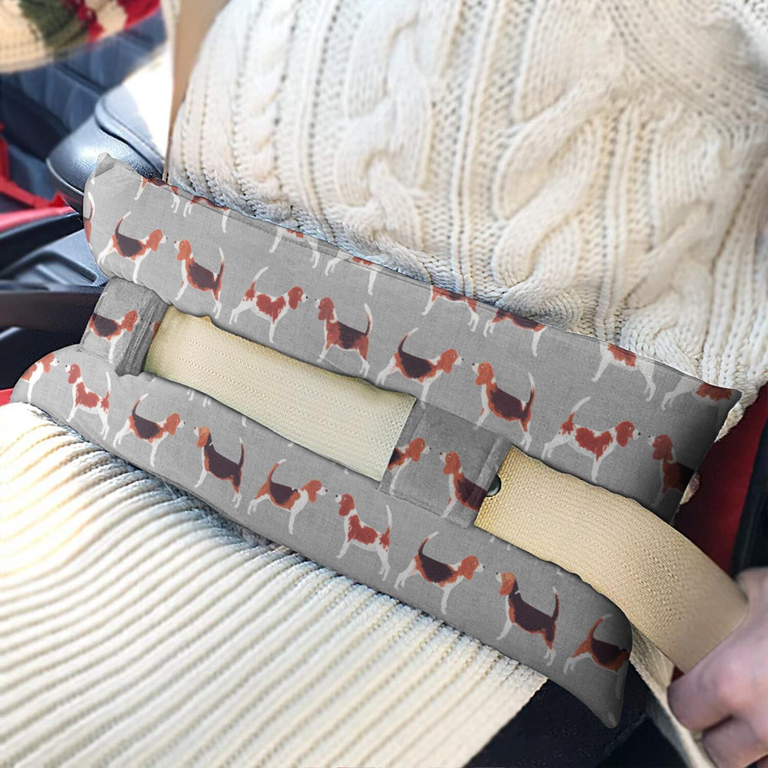 Artistic Paw Print Mastectomy Pillow for Car - Post Surgery Seatbelt Cushion - Soft Pressure Relief Pad for Breast Surgery