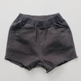 thumbnail image 4 of ITSAME Boys Girls Shorts, Cotton Frayed Hem Elastic Waist Summer Lightweight Casual Shorts Gray Size 5T, 4 of 8