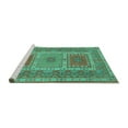 thumbnail image 2 of Ahgly Company Machine Washable Indoor Rectangle Persian Turquoise Blue Traditional Area Rugs, 7' x 9', 2 of 4