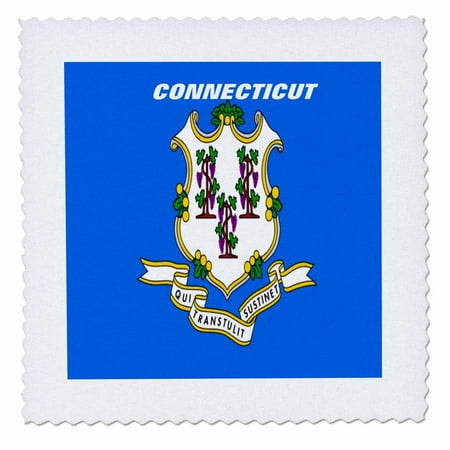 3dRose State Flag Of Connecticut - Quilt Square, 10 by 10-inch