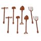 thumbnail image 1 of Herramientas agrícolas BuyWeek para casas de muñecas escala 1:12 pala azada horca en miniatura, 1 of 14