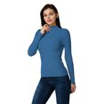 thumbnail image 3 of Lightweight Ribbed Mock Turtleneck for Women-Slim Fit, 3 of 6