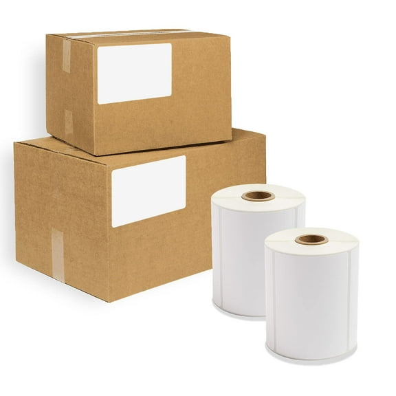 White Thermal Transfer Labels XL, 1 in Core Desktop compatible, 7760 Count, 4 x 3 in