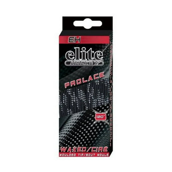 Elite Hockey Prolace Waxed Hockey Laces (Black, 96")