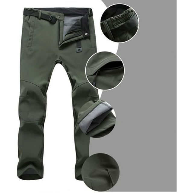 TAILTOSS Lot de 1 Pantalons de Neige Imperméables pour Hommes Coupe-Vent Randonnée Extérieure Vert pour Voyager