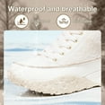 thumbnail image 6 of ZUTY Winter Sneakers for Women Chunky Platform Warm Comfortable Suede Round Toe Casual Snow Walking Shoes White 10, 6 of 7