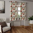 thumbnail image 2 of Ambesonne Garden Grommet Curtain, Poppies and Butterflies, 50" x 54", Orange Black Khaki, 2 of 6