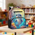 thumbnail image 2 of Yuyamidu Cute Dolphin Toddler Preschool Backpack for Boys Girls, 13.5 Inch Kids School Bag with Padded Shoulder Straps and Multi-Pocket Design for Daycare and Kindergarten, 2 of 6