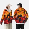 thumbnail image 4 of Gaeub Marigold Flowers In Different Colors Men's and Women's UPF 50+ Long-Sleeved Sun Protection Clothing, Fishing Shirt Long Sleeve Zip-Large, 4 of 7