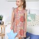 thumbnail image 4 of Fotbe Corals Vestido de Dormir para Niñas de 3 a 10 Años, Mangas Cortas, Estilo Princesa, Pijama Camisón con Mangas Voladas-Large, 4 of 6