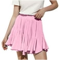 thumbnail image 6 of EINCcm Women's Pleated Skater Mini Skirt Casual High Waisted Ruffles Flared Lingerie Skirts for Women Trendy Summer, 6 of 6