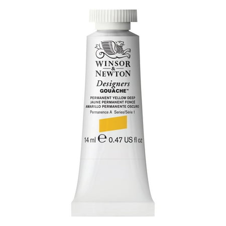 UPC: 0000050958207 | Winsor & Newton Designers Gouache Color  14ml  Permanent Yellow Deep