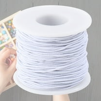 BESTOYARD 1 Roll 50M Elastic Cord Strong Rope for Beading DIY Manual Wiring Jewelry and Bracelet Making (White)