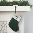 thumbnail image 3 of Edgergery Green 26 Letter Embroidered Knitted Christmas Stockings,7.8 Inches Mini Green Knitted Stocking with White Cuff Decorations,Fireplace Hanging Stockings for Xmas Party Decor, 3 of 5