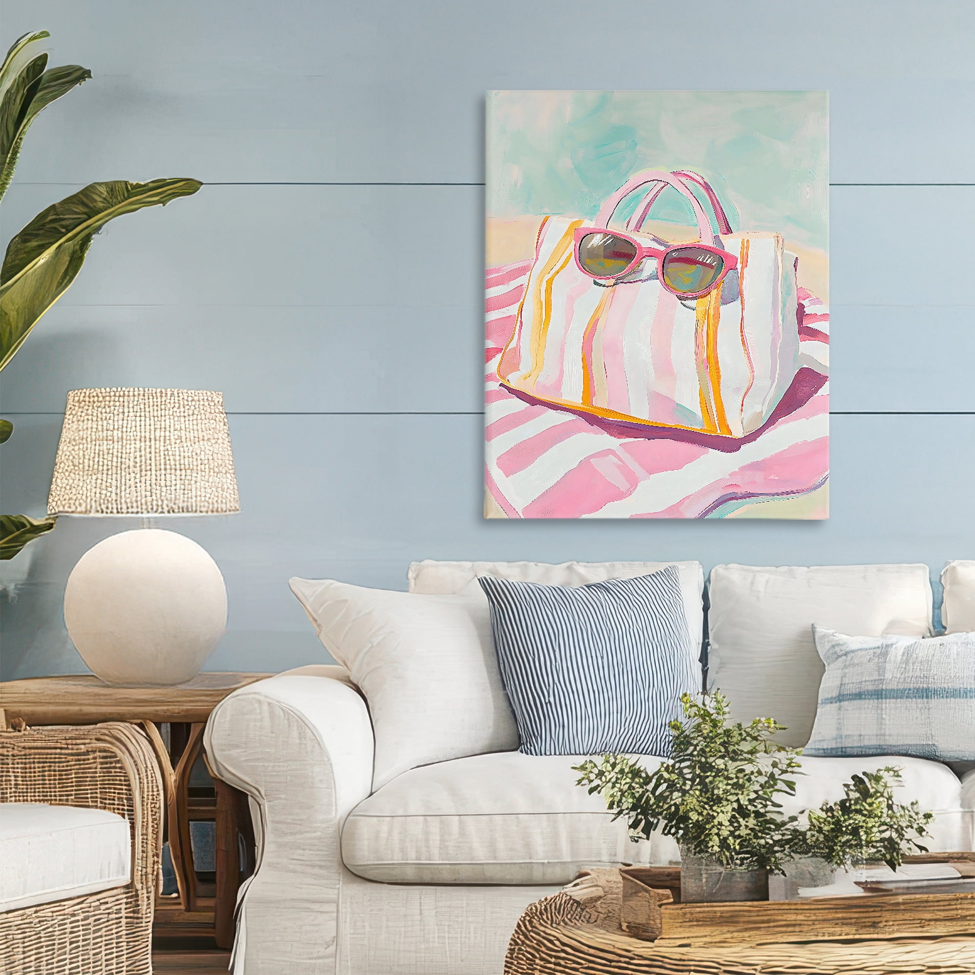Stupell Industries Beach Bag & Sunglasses Canvas Wall Art, design by The Prints Vibe
