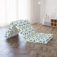 thumbnail image 4 of Floral Foldable Mattress, Geometric Flower and Leaves, 74.8" x 35.4", Eggshell Olive Green, by Ambesonne, 4 of 4