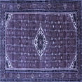 thumbnail image 1 of Ahgly Company Machine Washable Indoor Square Persian Blue Traditional Area Rugs, 7' Square, 1 of 4