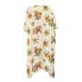 thumbnail image 5 of Xoenoiee Horse Sunflower Pattern Women's Short Sleeve Kimono Cardigans Loose Fit Kimono Cover Ups Womens Casual Cardigan Loose Open Front Kimono Tops, 5 of 7