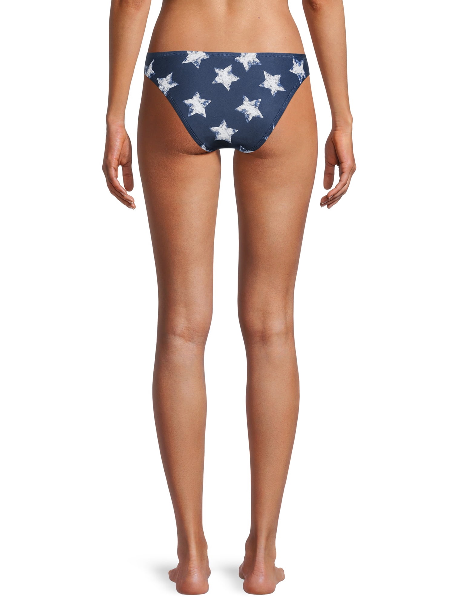 Social Angel Women's Print Scoop Bikini Swimsuit Bottom
