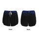 thumbnail image 3 of Balery Black Blue Glitter Sparkles Pantalones cortos deportivos para mujer con forro y dos bolsillos, elásticos, para entrenamiento, gimnasio, yoga-Medium, 3 of 7