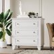 thumbnail image 4 of Blanca 3 - cajón de anchura cómoda con vintage handle: a moderno wood dormitorio chest o sala de estar nightstand gabinete, 4 of 6