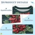thumbnail image 2 of FORMRS Boys Rash Guard with Short Sleeves UPF 50+ Swim Shirts Sizes 3-12T, Red Christmas Poinsettias, 2 of 6