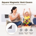 thumbnail image 3 of 4 Pcs Square Magnetic Vent Covers, 12x12" Magnetic Cover for Temperature Control & Noise Reduction, Flexible Vent Blockers for Ceiling, Floor, Register, Heater, HVAC Vents, 3 of 4