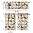 thumbnail image 5 of Dog Print Kitchen Curtains 36 Inch Short - 3 Panel Set, Cute Puppy & Floral Design, Rod Pocket Pet Lover Curtains 100% Polyester, Paw & Bone Pattern for Kitchen, Living Room, Bedroom, Easy Wash, 5 of 5