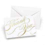 Hortense B. Hewitt HBH Unending Gratitude Thank You Wedding Note Card Gold 50/Pack 30418ST