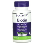 Natrol Biotin, Maximum Strength, 10,000 mcg, 200 Tablets