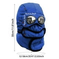 thumbnail image 2 of Winter Thermal Trapper Hat with Glasses, Winter Cycling Windproof Ski Mask Cap,Blue, 2 of 5