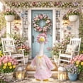 thumbnail image 5 of Porch Goose Pink Butterfly Bathrobe Outfit with Ruffle Hat, Soft Decorative Costume for Lawn Goose Statue, Whimsical Garden Patio Decor, 5 of 6