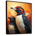 thumbnail image 2 of Designart "Snowy Wonders Of Curious Penguins I" Penguin Floater Framed Canvas Wall Art, 2 of 5
