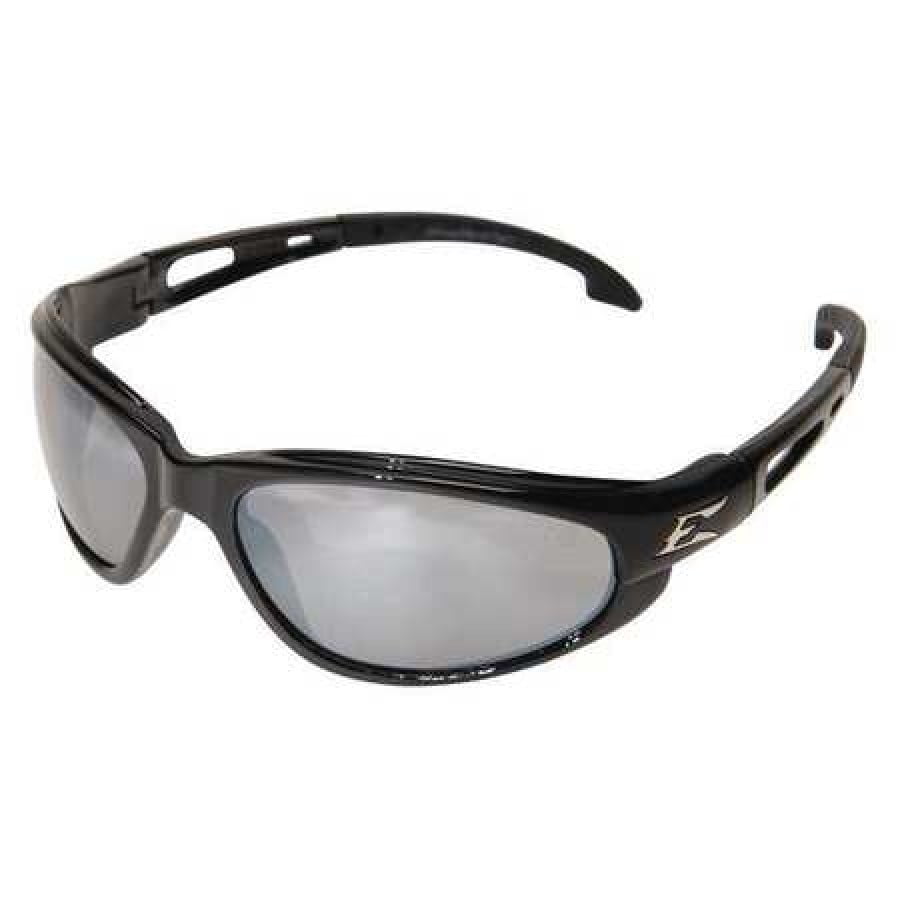 Edge Eyewear Dakura Mirror Safety Glasses Silver Lens Black Frame 1 pk