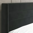 thumbnail image 6 of Sha Cerlin Full Size Velvet Lift Up Hydraulic Storage Bed Frame, Platform Bed with Upholstered Wingback Headboard, No Box Spring Needed, Black, 6 of 13