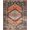 Orange Blue, Pattern 14, variant on Design&I 8'x10' Washable Area Rug Sleek Flatweave Pet Friendly Vintage Kilim Boho Distressed Border Potbelly Burning Sector for King Size Bedroom, Under Bed