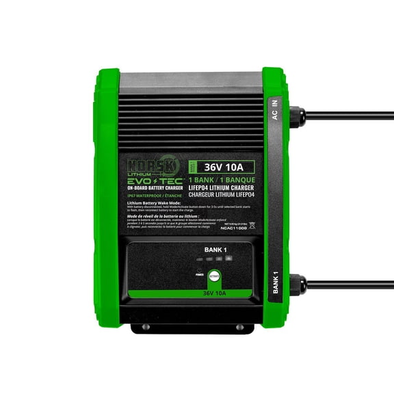 Norsk Lithium NCAC11008 36V 10A 1 Bank Lithium On Board Charger