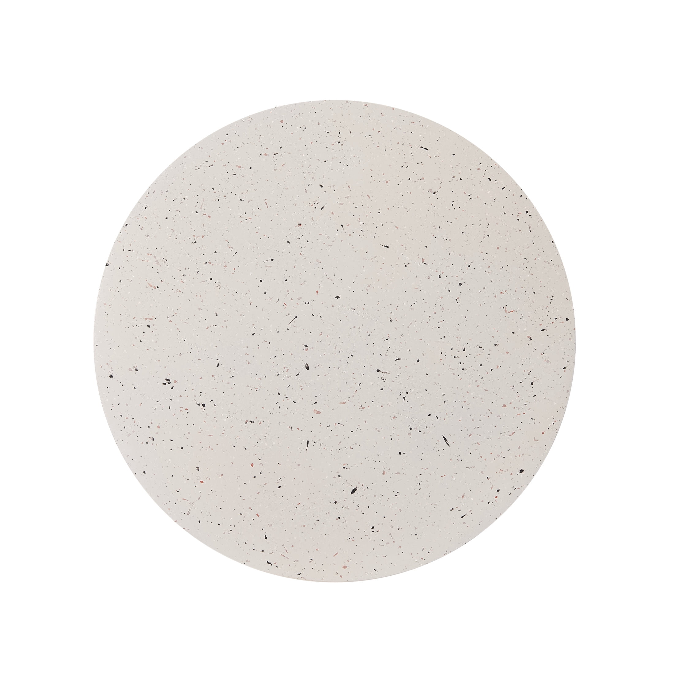 Christopher Knight Home 27.5" Round MGO Coffee Table, Indoor/Outdoor Modern Accent Table, Terrazzo White Finish