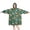 Green Highland Cow, variant on Beige Buffalo Pattern Wearable Oversized Blanket,Wearable Blanket Hoodie for Adults,Cozy Hooded Blankets with Super Pockets,Super Warm Fuzzy Pullover for Women & Men