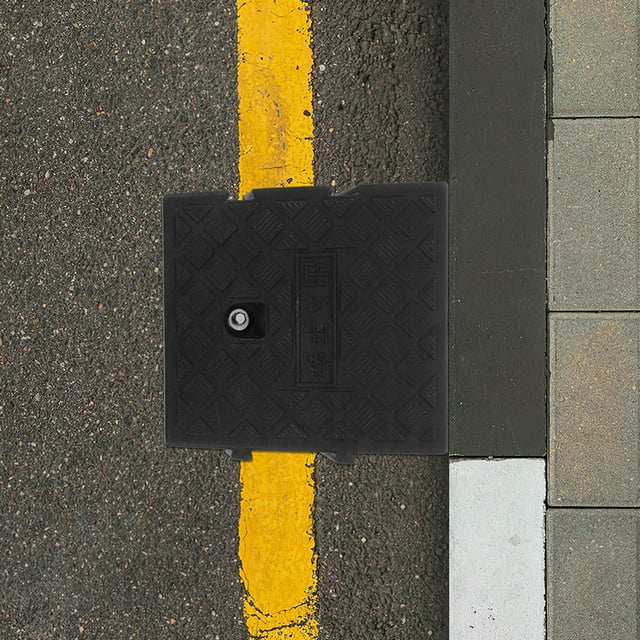 OULII Portable Rampe de Trottoir Allée Transition Plastique Noir 1ensemble