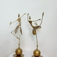 thumbnail image 5 of zhonghuaying 2 Pack Gold Ballerina Metal Sculpture, Modern Abstract Dancer Statue, Decorative Tabletop Figurine for Home Living Room Bedroom (A+B), 5 of 7