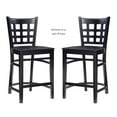 thumbnail image 2 of Linon Lola Counter Stool Wood Seat Black Set Of 2, 2 of 9