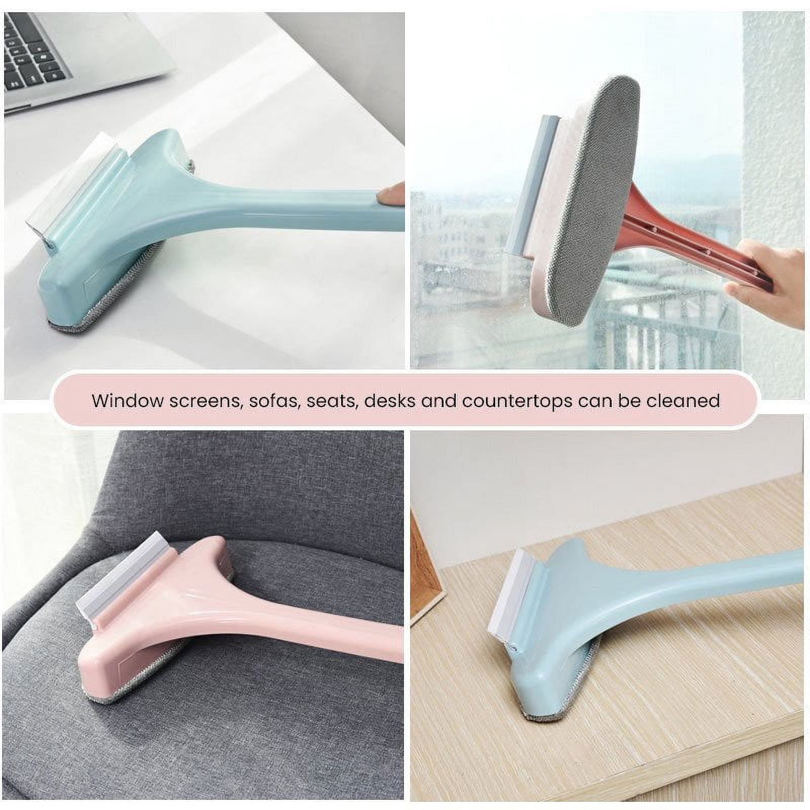 2-in-1 Screen Cleaner & Squeegee – Multi-Surface Brush For Windows, Screens, Cars & More