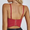thumbnail image 4 of YYDGH Womens Pearl Beaded Bustier Crop Top Spaghetti Strap Corset Top Club Party Red L, 4 of 8