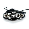 thumbnail image 2 of Pulseras de cuero con gemas de cristal, brazaletes trenzados multicapa, diseño creativo de dibujos animados, monos articos, regalos de joyería hechos a mano, 2 of 5