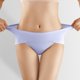 thumbnail image 2 of Braguitas de cintura alta para mujer talla grande, ropa interior suave sin costuras, braguitas transpirables de color liso, 2 of 7