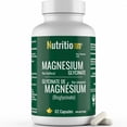thumbnail image 1 of Magnesium Glycinate Supplement - Pure Chelated Bisglycinate - 62 Capsules - Nutritionn, 1 of 8