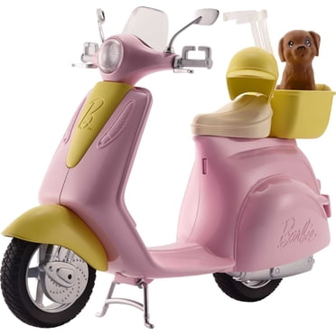 Barbie's Rider Doll Ride Toy - Barbie Bicycle with Basket of Flowers ...