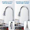 thumbnail image 3 of 360Swivel Spout, FM22 M24 Kitchen Sink Tap, Tap Faucet Attachment Spray with 3 Modes, Replacement T, 3 of 5