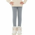 thumbnail image 2 of EnJoCho Girls Fleec𝖾 Lined Leggings Winter Warm Thermal Thick Velvet Basic Ankle Length High Waist Ribbed Knit Slim Tights Pants for Kids Comfortable Soft 𝖲tretch Everyday, 2 of 4